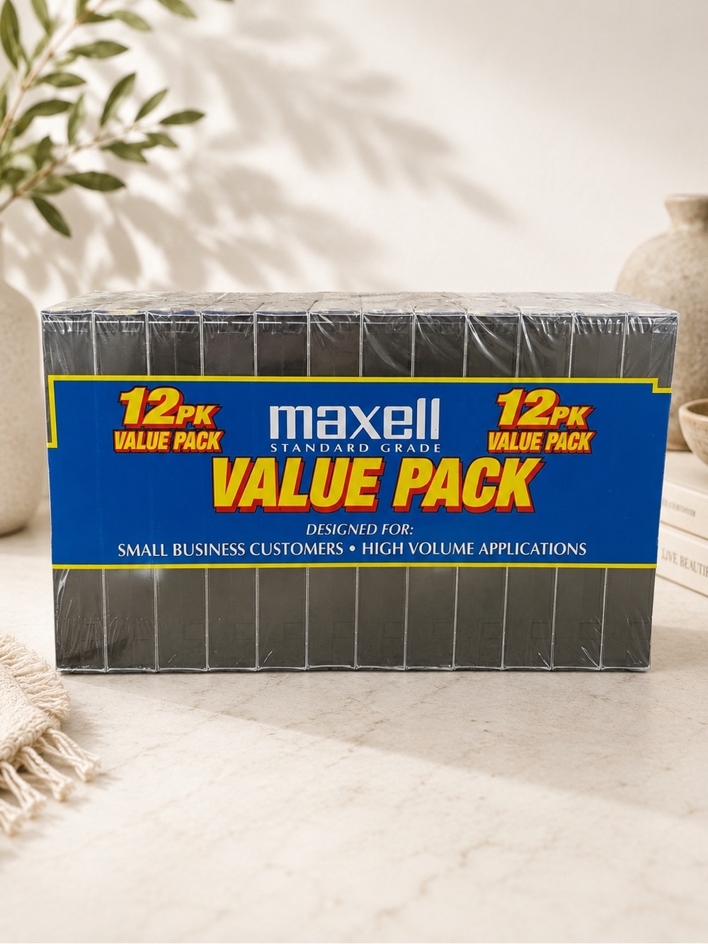 Vintage Maxell Standard Grade VHS Tapes – 12 Pack – Brand New Factory Sealed